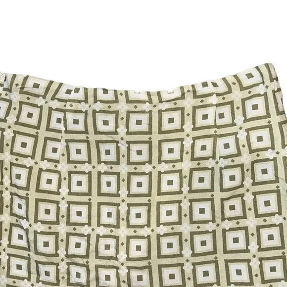 NWT Princess Polly Misuraca Green Geometric Printed Mini Skirt - 2 - Picture 6 of 13